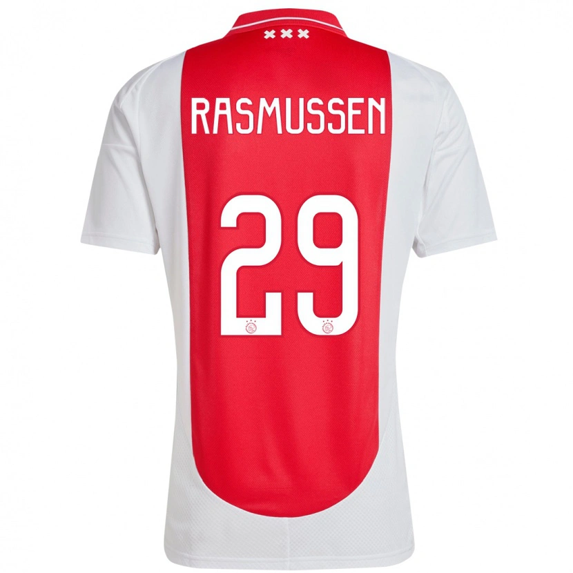 Danxen Kid Christian Rasmussen #29 Red White Home Jersey 2024/25 T-Shirt