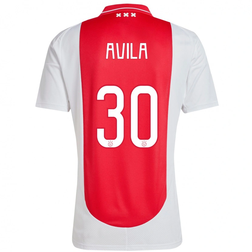 Danxen Kid Gastón Ávila #30 Red White Home Jersey 2024/25 T-Shirt