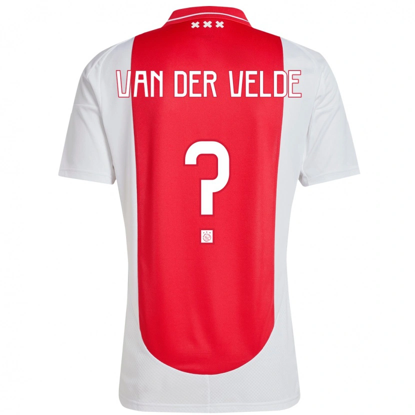 Danxen Kid Valentijn Van Der Velde #0 Red White Home Jersey 2024/25 T-Shirt