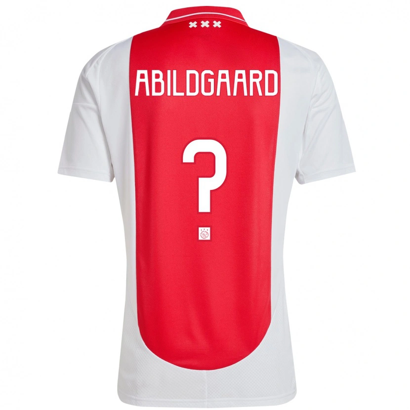 Danxen Kid Lasse Abildgaard #0 Red White Home Jersey 2024/25 T-Shirt