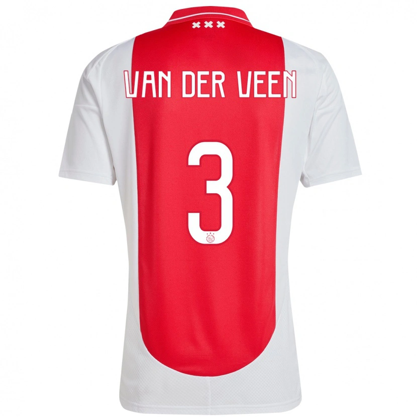 Danxen Kid Roos Van Der Veen #3 Red White Home Jersey 2024/25 T-Shirt