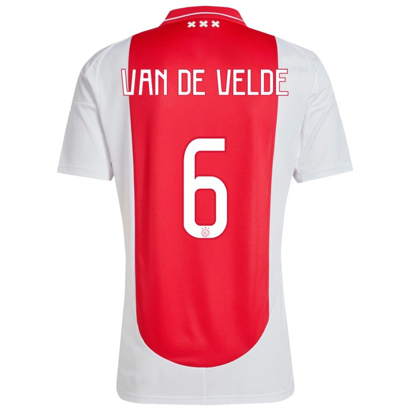 Danxen Kid Jonna Van De Velde #6 Red White Home Jersey 2024/25 T-Shirt