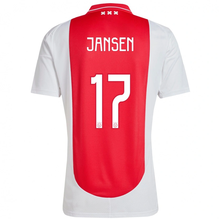 Danxen Kid Bente Jansen #17 Red White Home Jersey 2024/25 T-Shirt