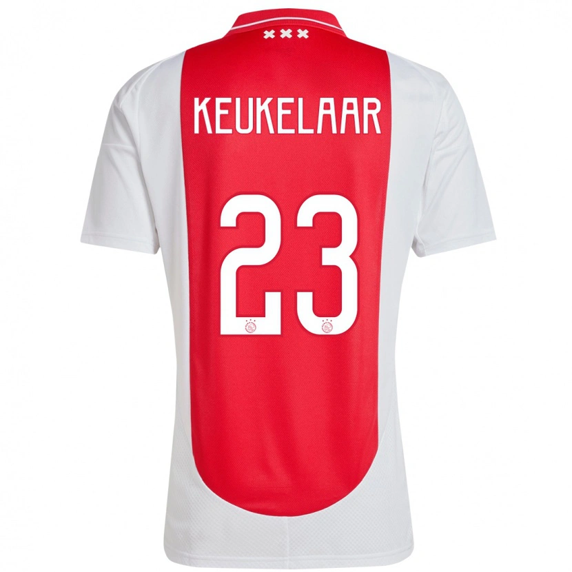 Danxen Kid Lotte Keukelaar #23 Red White Home Jersey 2024/25 T-Shirt