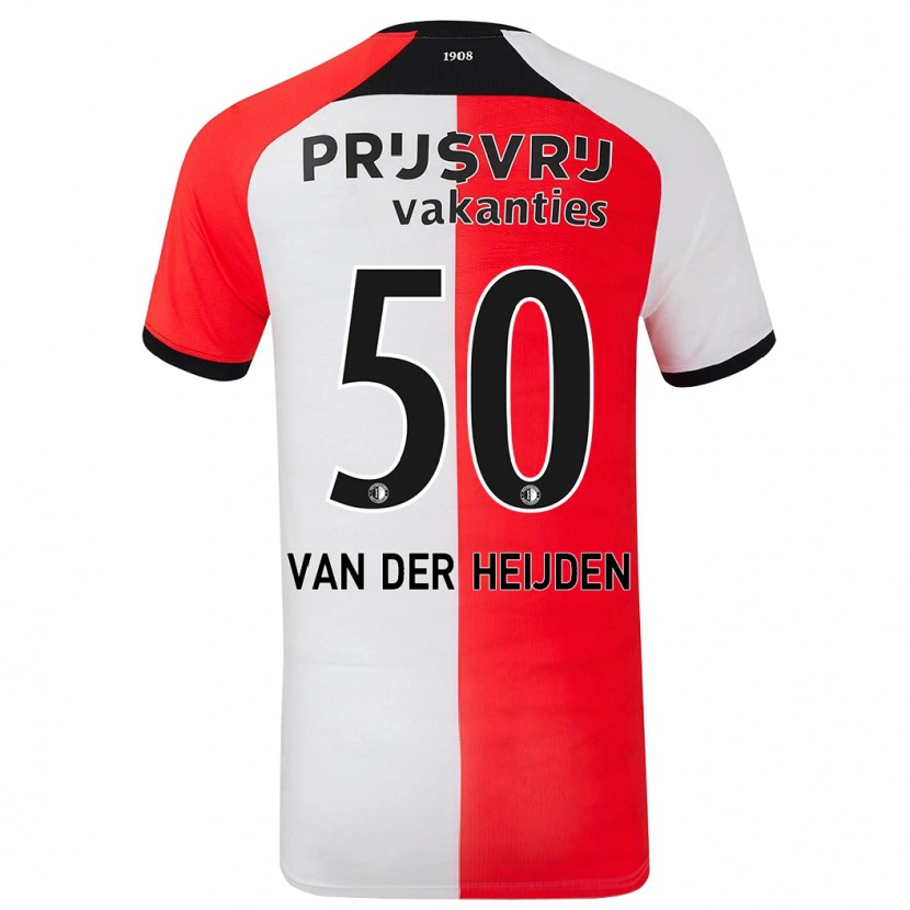 Danxen Kid Délano Van Der Heijden #50 Red White Home Jersey 2024/25 T-Shirt