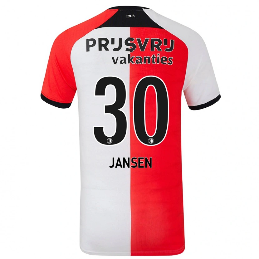 Danxen Kid Thijs Jansen #30 Red White Home Jersey 2024/25 T-Shirt