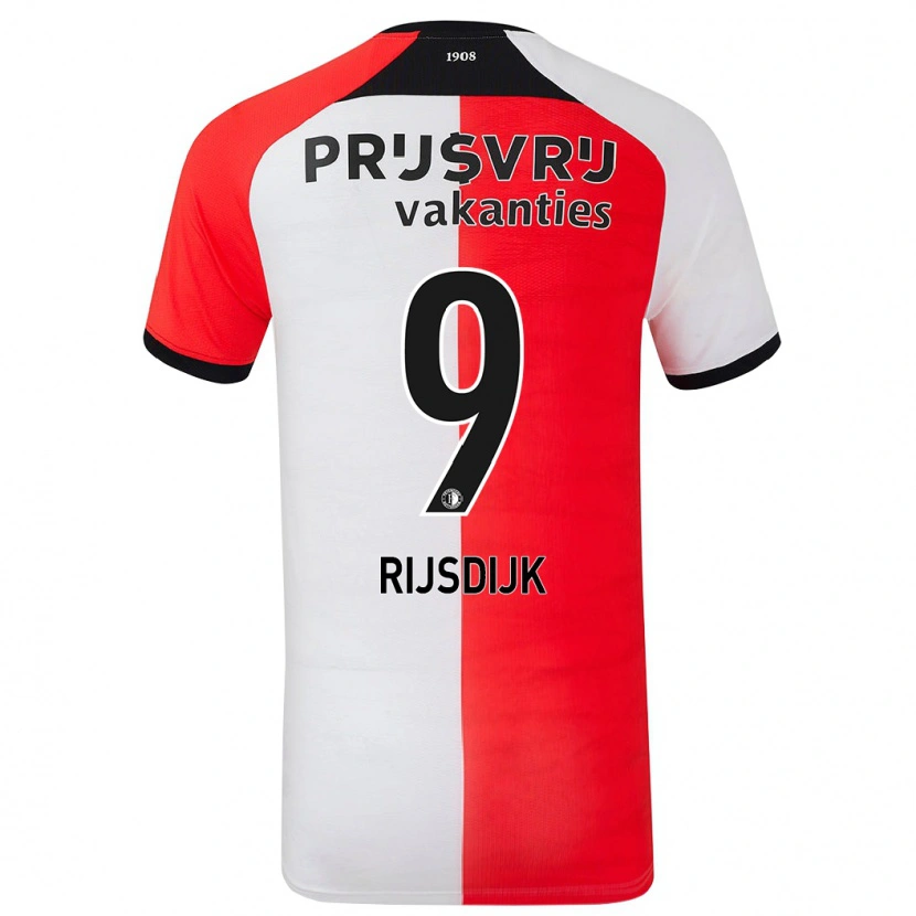 Danxen Kid Pia Rijsdijk #9 Red White Home Jersey 2024/25 T-Shirt