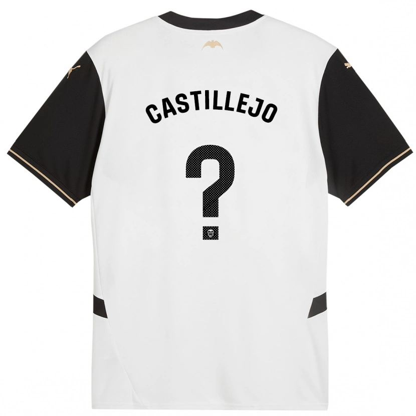 Danxen Kid Samu Castillejo #0 White Black Home Jersey 2024/25 T-Shirt