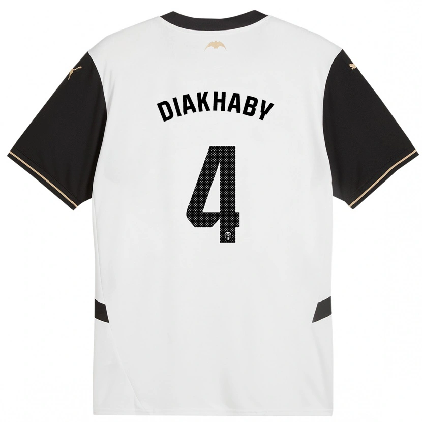 Danxen Kid Mouctar Diakhaby #4 White Black Home Jersey 2024/25 T-Shirt