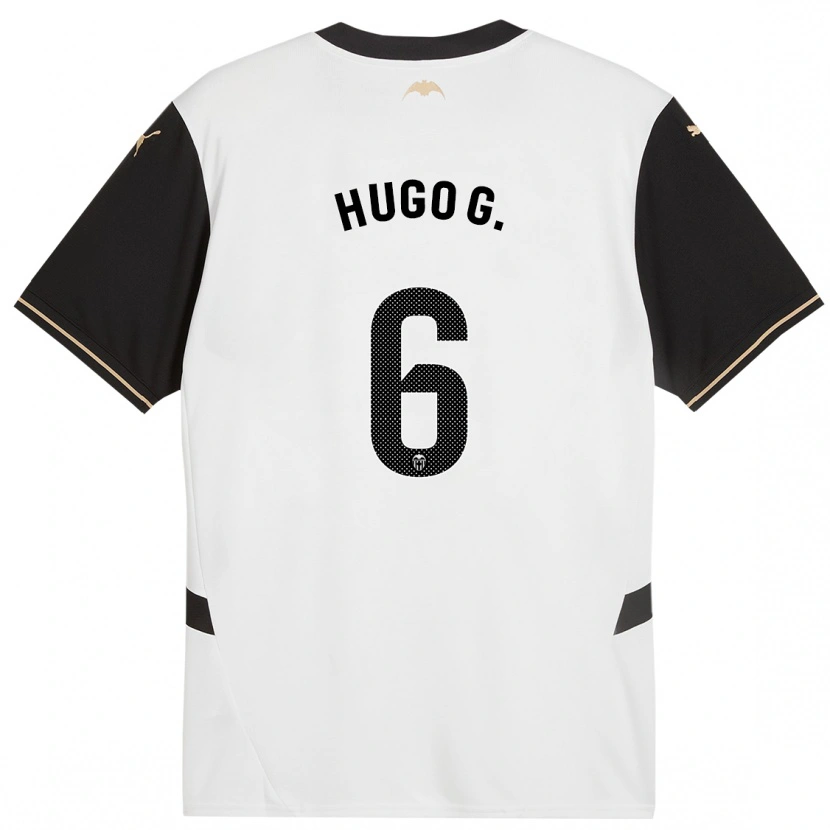 Danxen Kid Hugo Guillamón #6 White Black Home Jersey 2024/25 T-Shirt