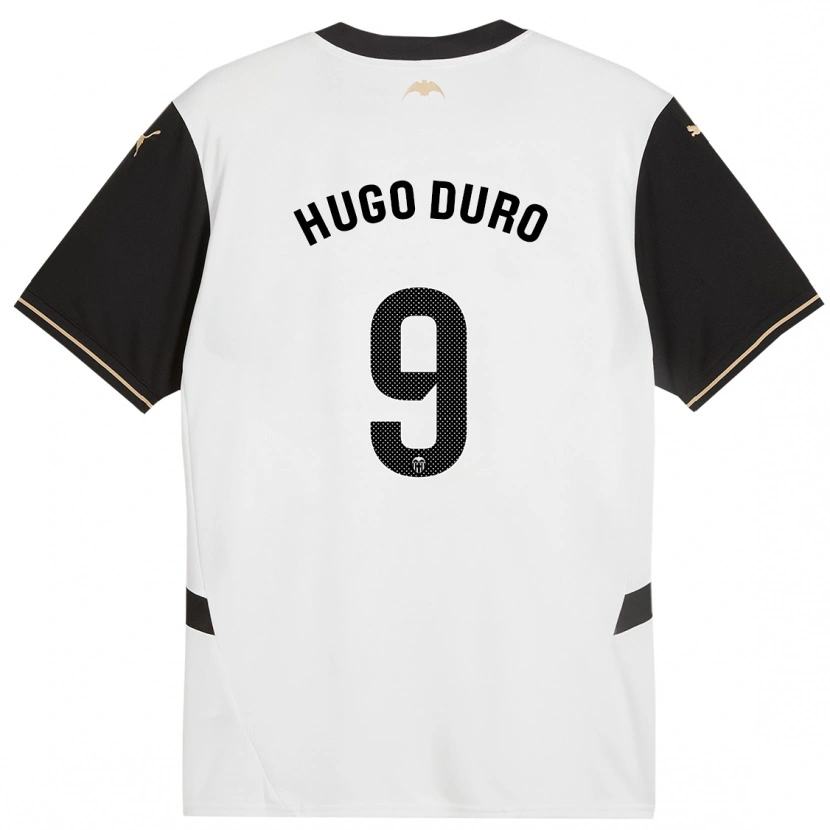 Danxen Kid Hugo Duro #9 White Black Home Jersey 2024/25 T-Shirt