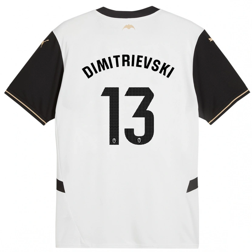 Danxen Kid Stole Dimitrievski #13 White Black Home Jersey 2024/25 T-Shirt