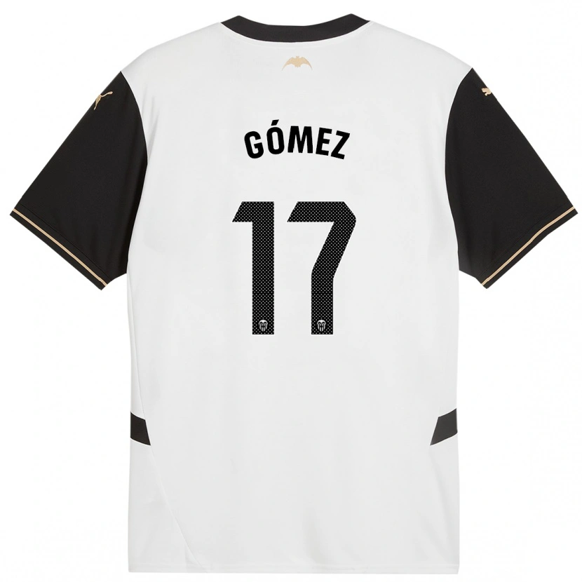 Danxen Kid Dani Gómez #17 White Black Home Jersey 2024/25 T-Shirt