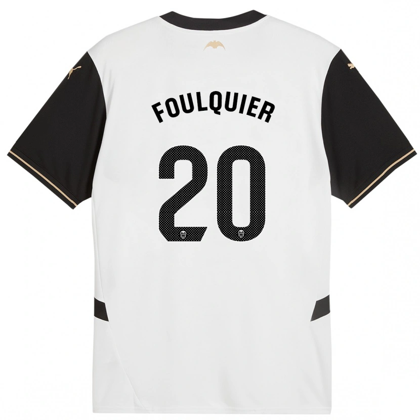 Danxen Kid Dimitri Foulquier #20 White Black Home Jersey 2024/25 T-Shirt