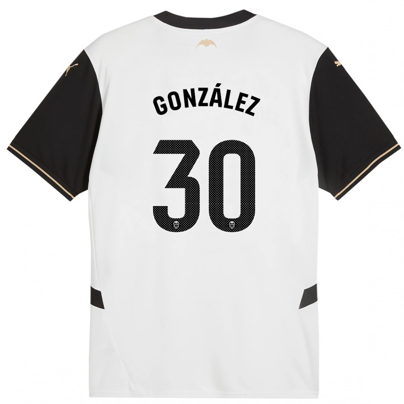 Danxen Kid Hugo González #30 White Black Home Jersey 2024/25 T-Shirt