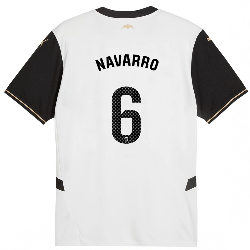 Danxen Kid Javi Navarro #6 White Black Home Jersey 2024/25 T-Shirt