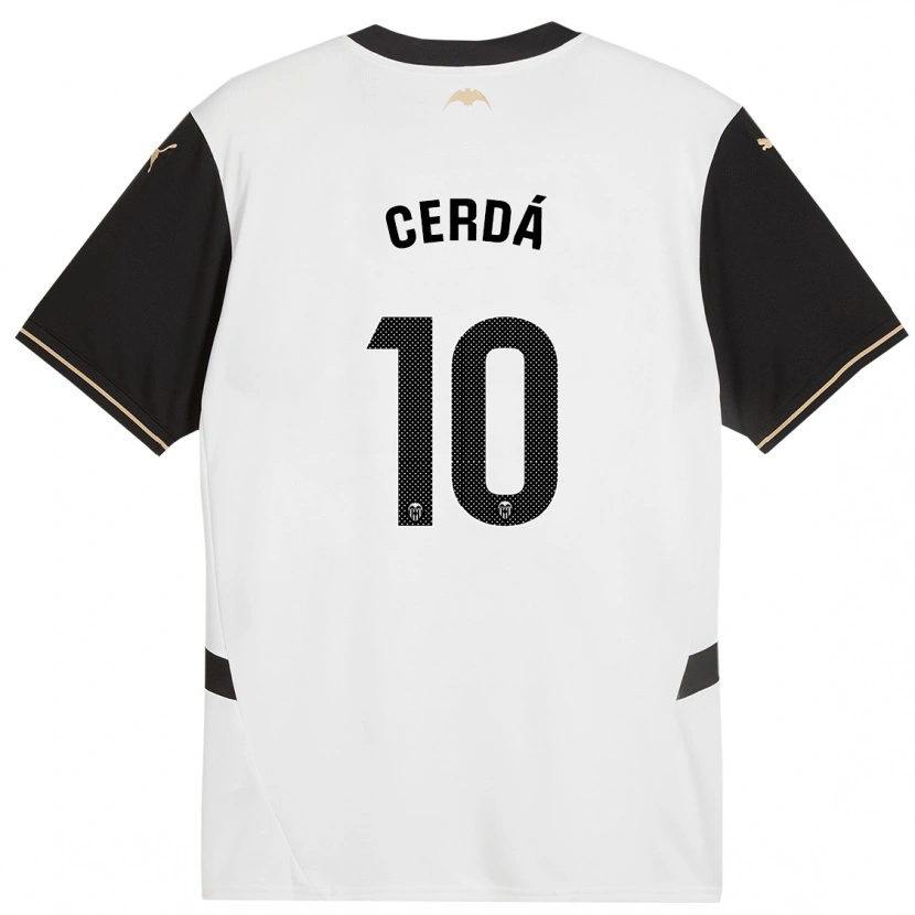 Danxen Kid Alex Cerdá #10 White Black Home Jersey 2024/25 T-Shirt