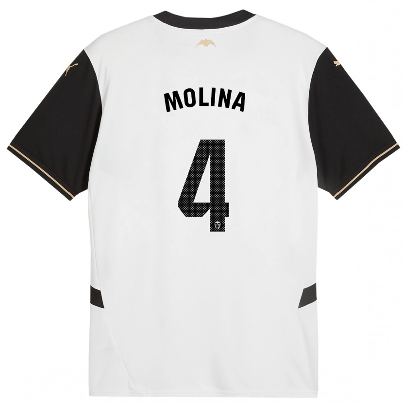 Danxen Kid María Molina #4 White Black Home Jersey 2024/25 T-Shirt