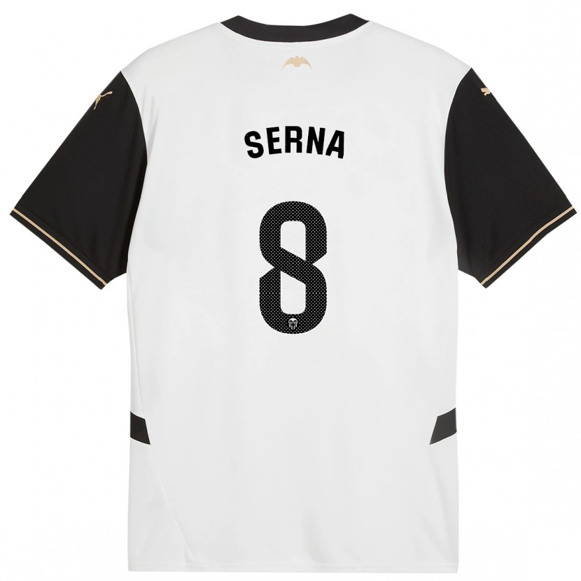 Danxen Kid Liced Serna #8 White Black Home Jersey 2024/25 T-Shirt