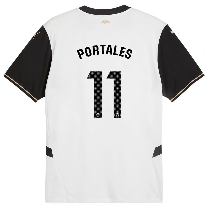 Danxen Kid Macarena Portales #11 White Black Home Jersey 2024/25 T-Shirt