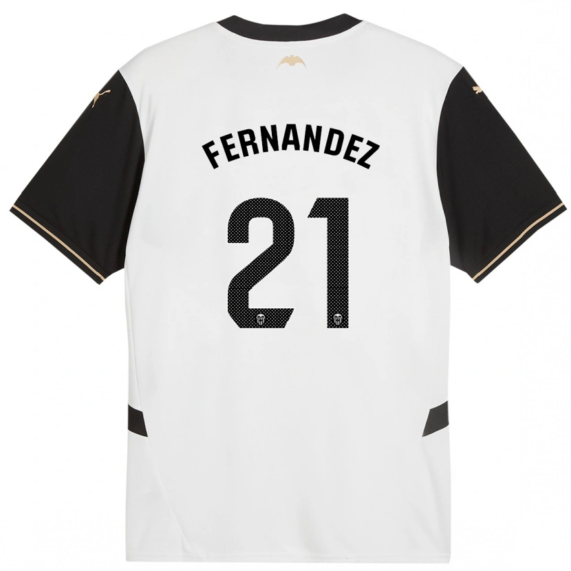 Danxen Kid Estela Fernández #21 White Black Home Jersey 2024/25 T-Shirt