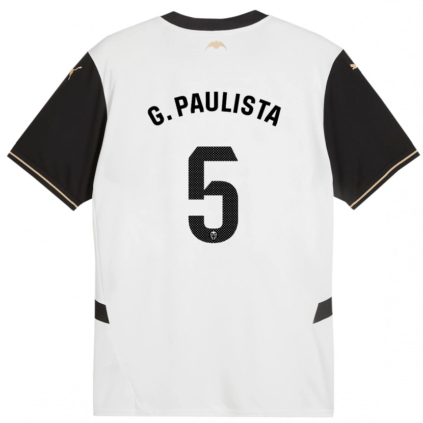 Danxen Kid Gabriel Paulista #5 White Black Home Jersey 2024/25 T-Shirt