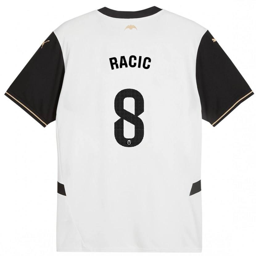 Danxen Kid Uros Racic #8 White Black Home Jersey 2024/25 T-Shirt