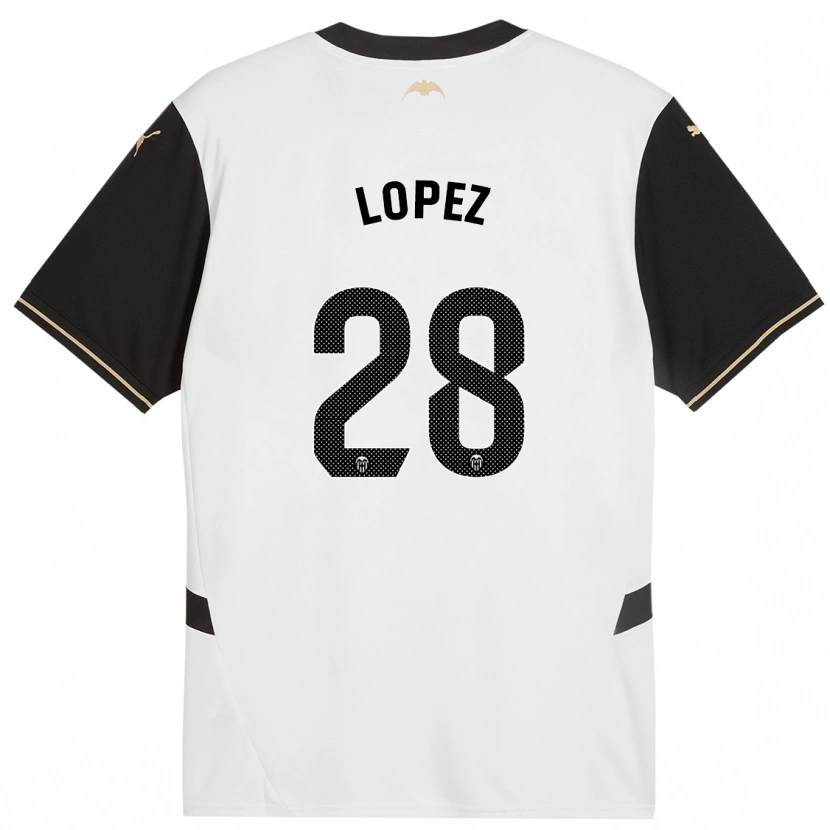 Danxen Kid Saray Lopez #28 White Black Home Jersey 2024/25 T-Shirt