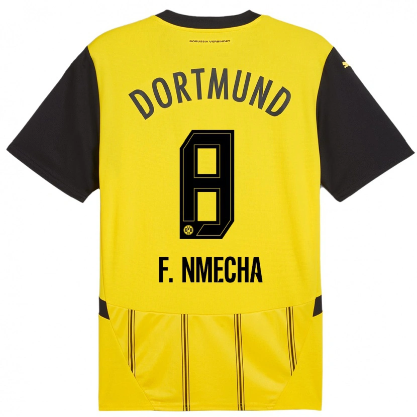 Danxen Kid Felix Nmecha #8 Yellow Black Home Jersey 2024/25 T-Shirt