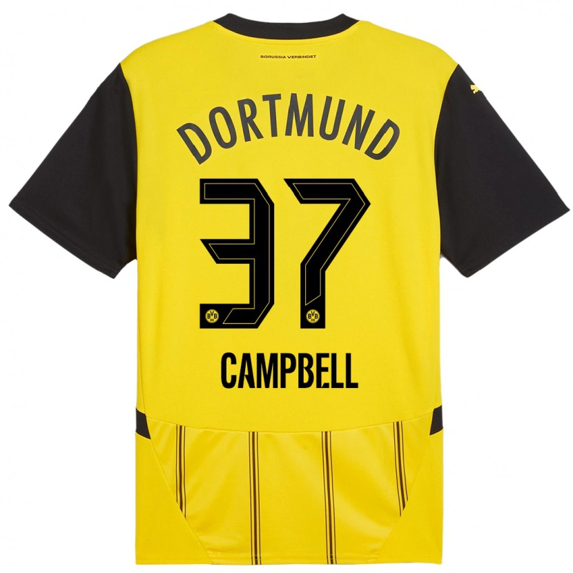 Danxen Kid Cole Campbell #37 Yellow Black Home Jersey 2024/25 T-Shirt