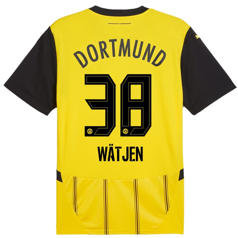 Danxen Kid Kjell Wätjen #38 Yellow Black Home Jersey 2024/25 T-Shirt