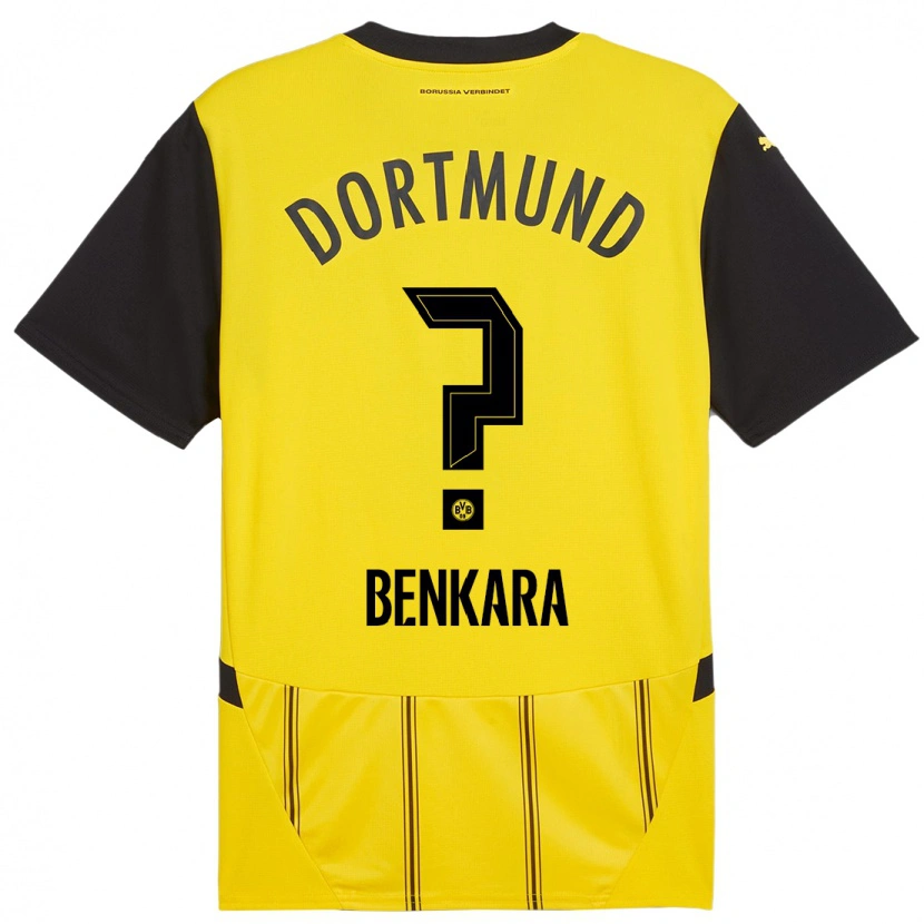 Danxen Kid Elias Benkara #0 Yellow Black Home Jersey 2024/25 T-Shirt