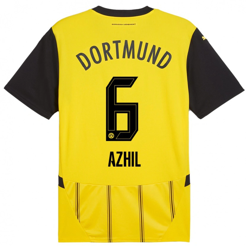 Danxen Kid Ayman Azhil #6 Yellow Black Home Jersey 2024/25 T-Shirt