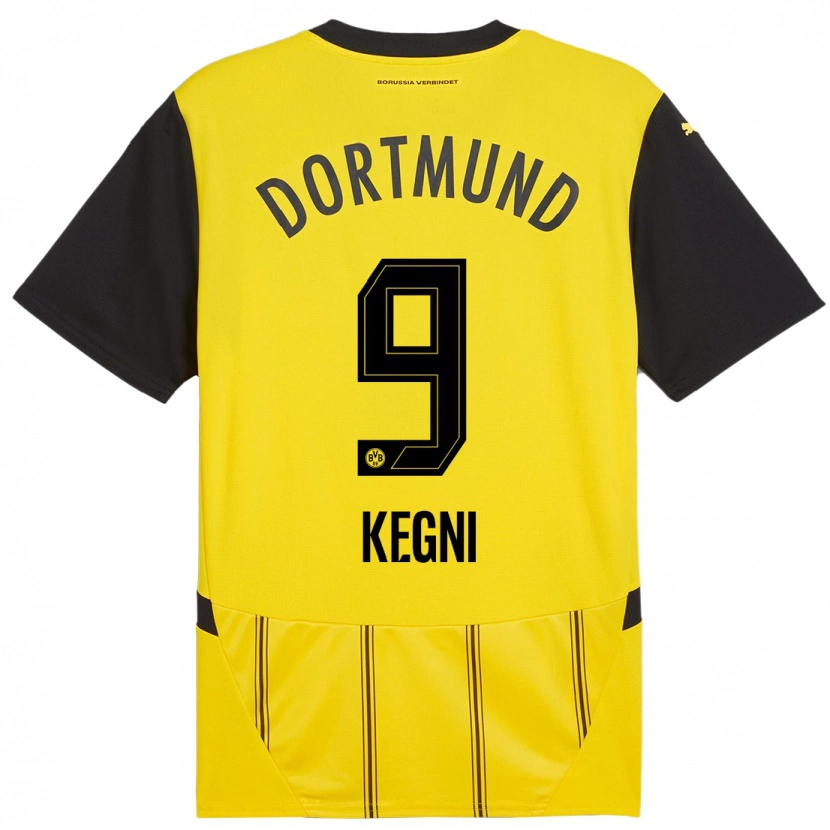 Danxen Kid Pharell Kegni #9 Yellow Black Home Jersey 2024/25 T-Shirt