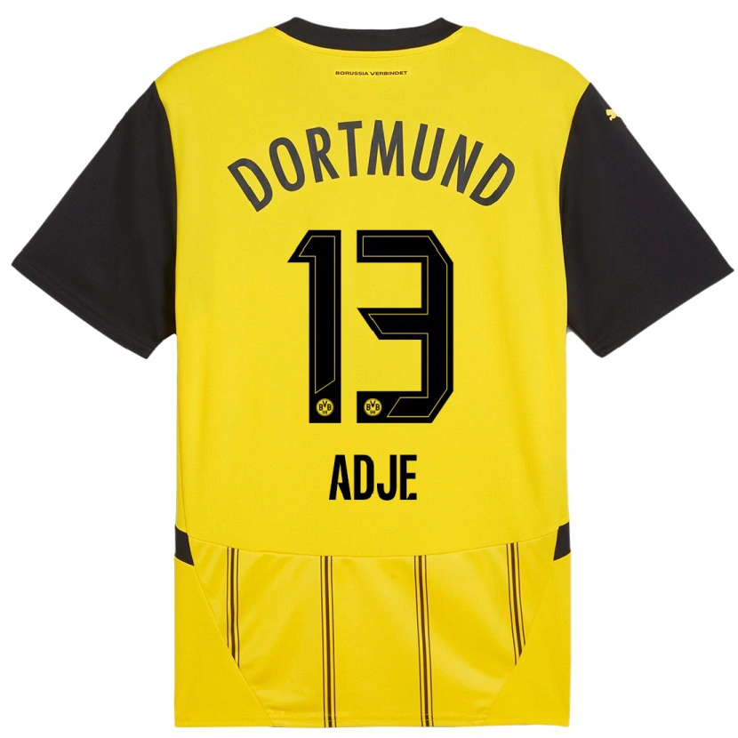 Danxen Kid Miguel Adje #13 Yellow Black Home Jersey 2024/25 T-Shirt