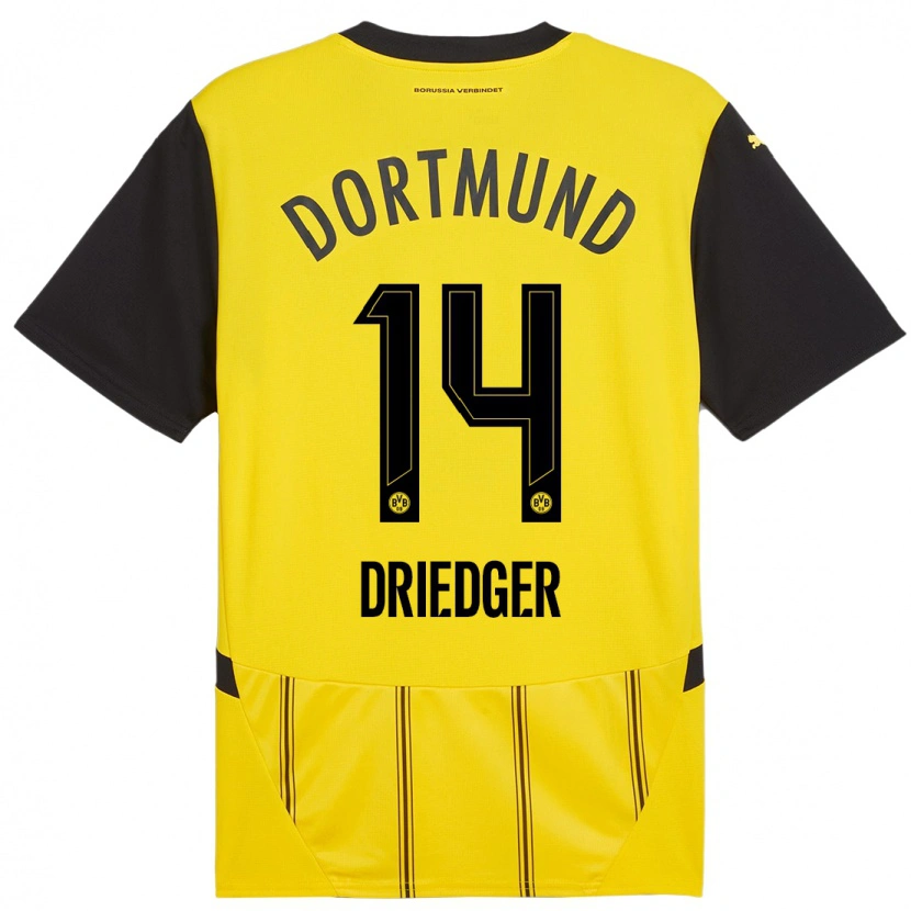 Danxen Kid Julian Driedger #14 Yellow Black Home Jersey 2024/25 T-Shirt