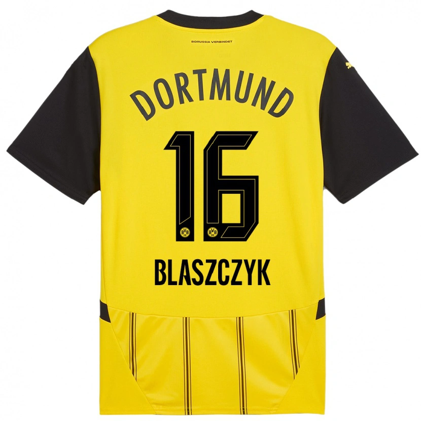 Danxen Kid Oliwer Blaszczyk #16 Yellow Black Home Jersey 2024/25 T-Shirt