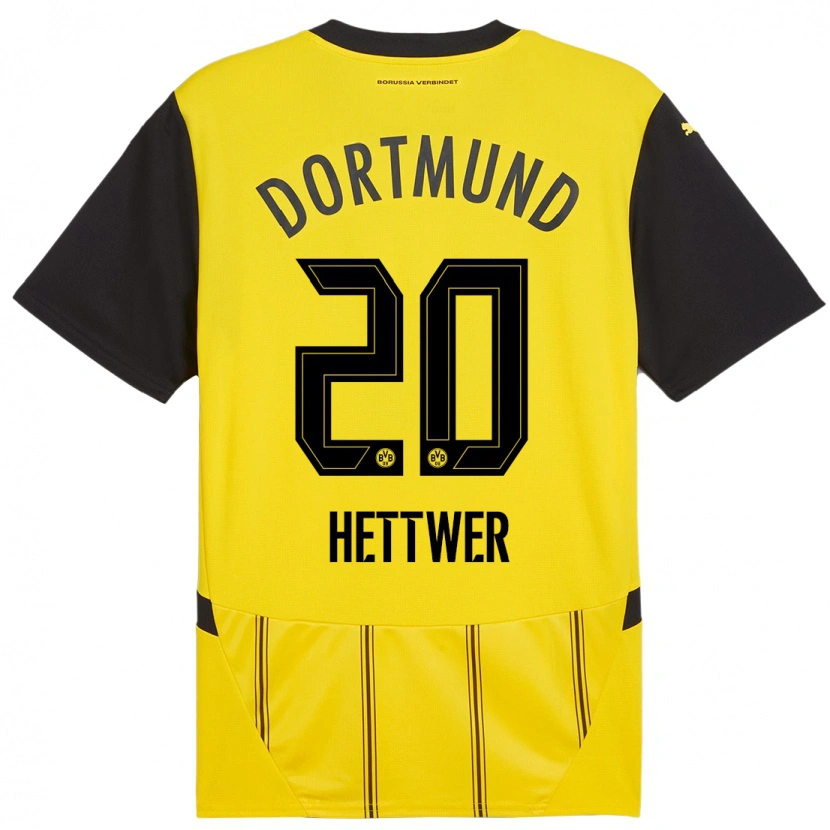 Danxen Kid Julian Hettwer #20 Yellow Black Home Jersey 2024/25 T-Shirt