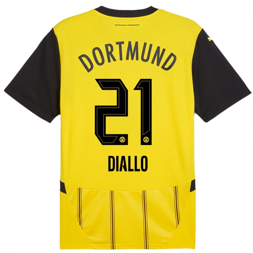 Danxen Kid Ousmane Diallo #21 Yellow Black Home Jersey 2024/25 T-Shirt