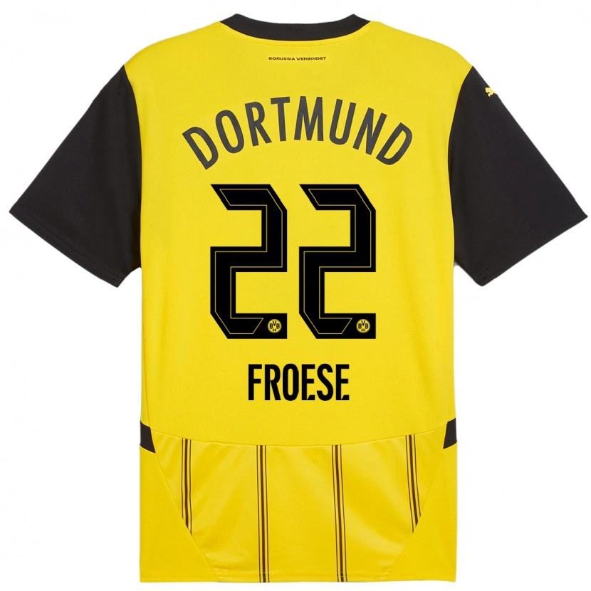 Danxen Kid Julien Froese #22 Yellow Black Home Jersey 2024/25 T-Shirt