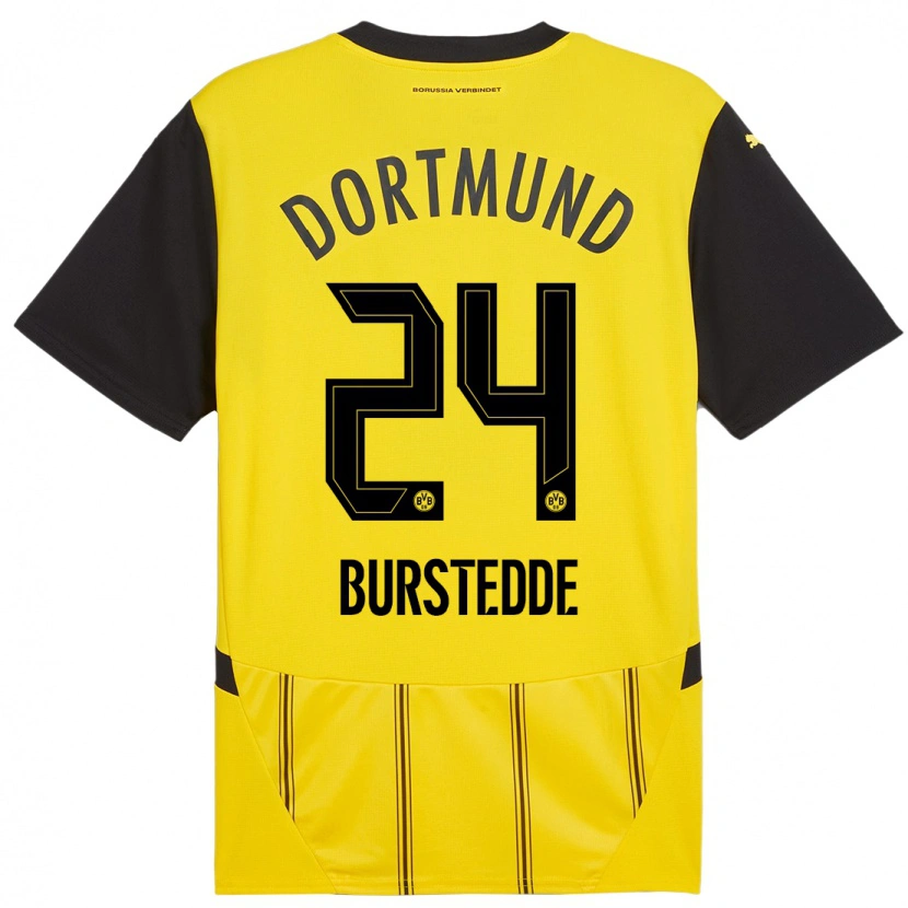 Danxen Kid Joshua Burstedde #24 Yellow Black Home Jersey 2024/25 T-Shirt