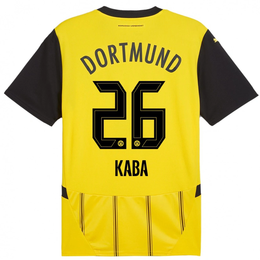 Danxen Kid Mussa Kaba #26 Yellow Black Home Jersey 2024/25 T-Shirt