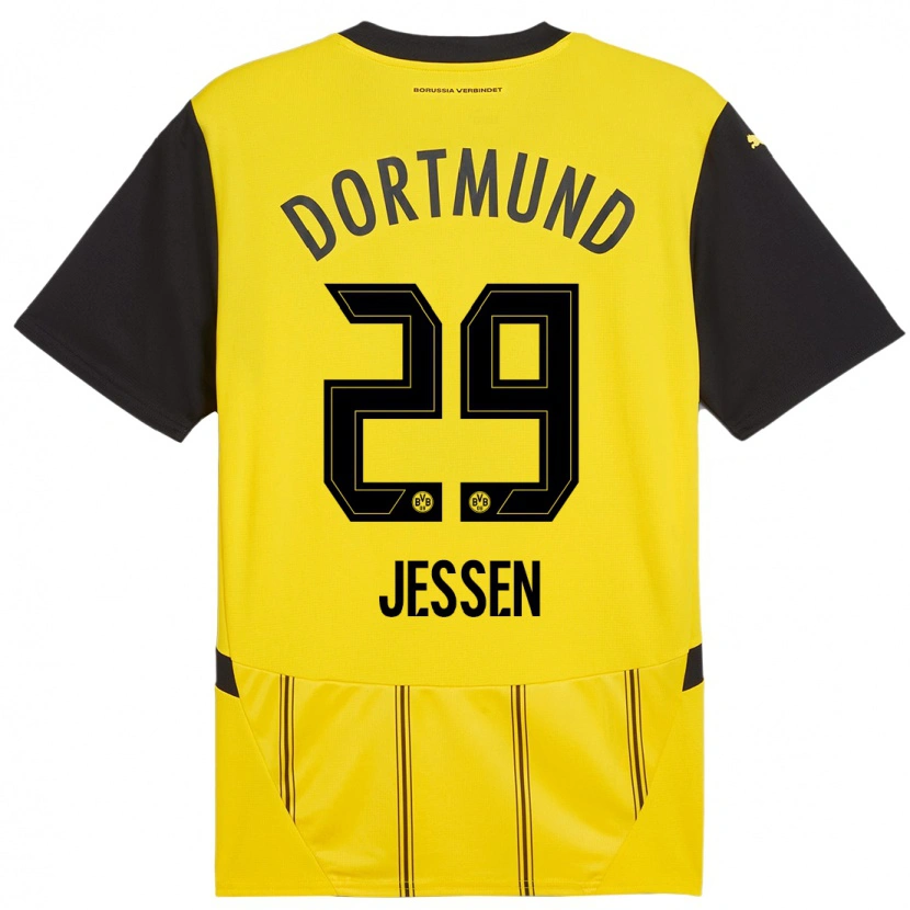 Danxen Kid Niklas Jessen #29 Yellow Black Home Jersey 2024/25 T-Shirt