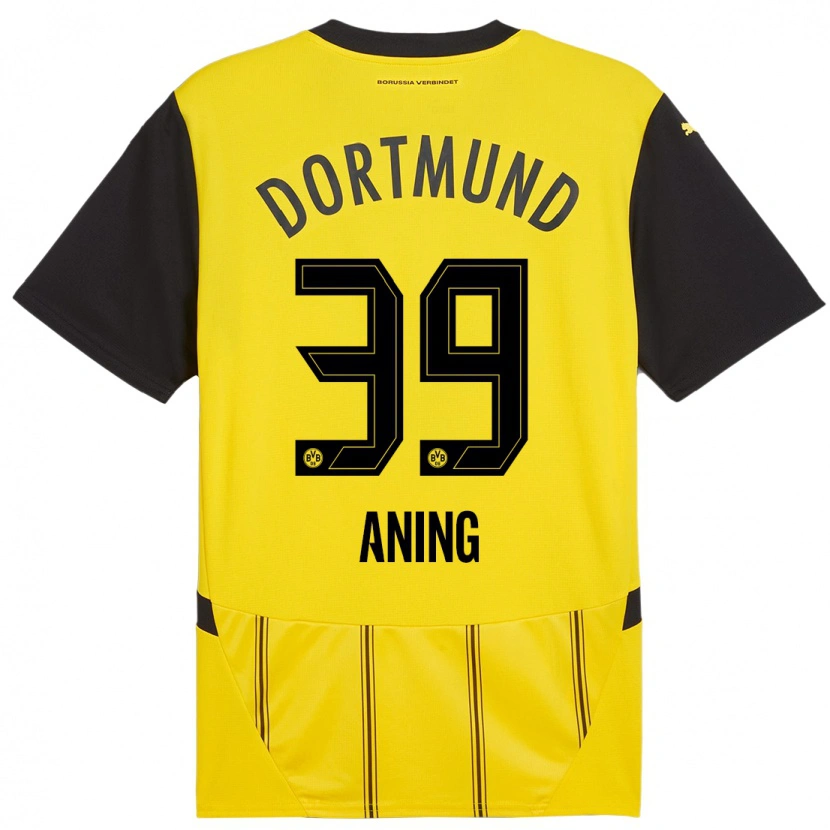 Danxen Kid Prince Aning #39 Yellow Black Home Jersey 2024/25 T-Shirt