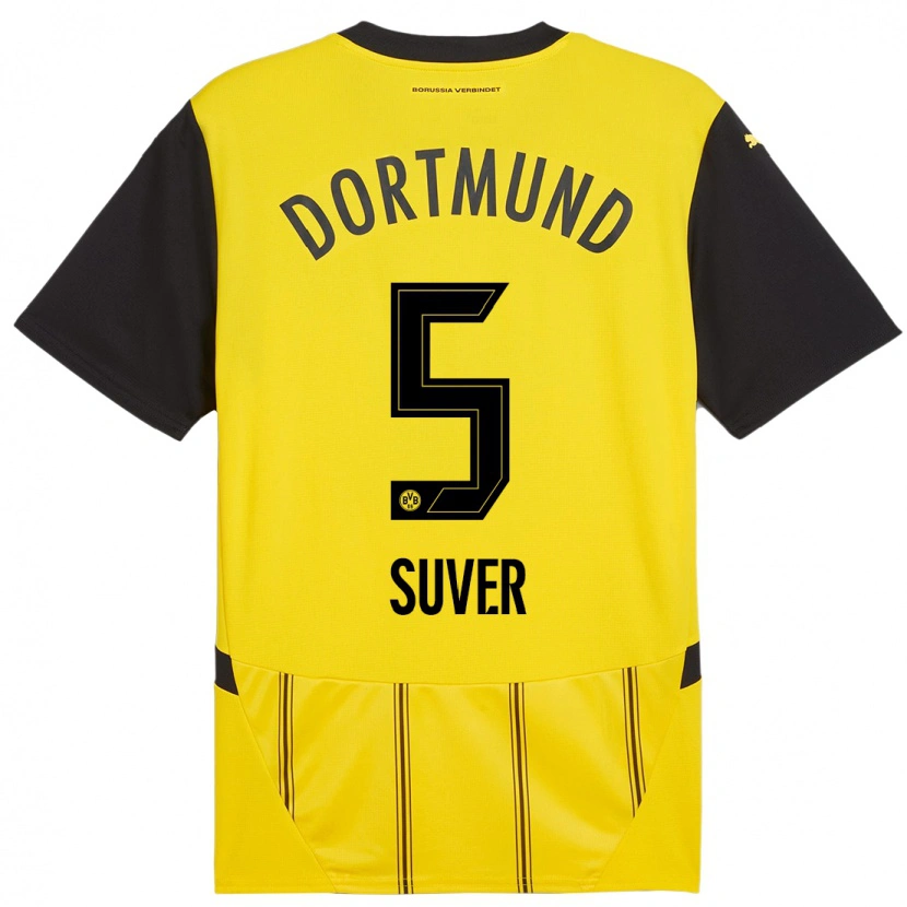 Danxen Kid Mario Suver #5 Yellow Black Home Jersey 2024/25 T-Shirt