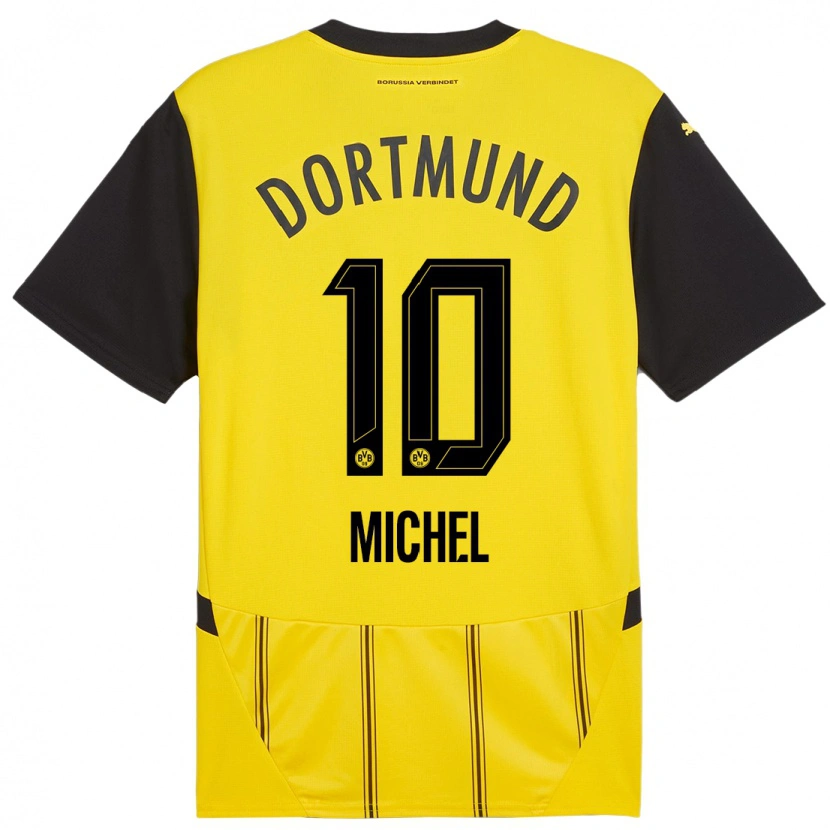 Danxen Kid Falko Michel #10 Yellow Black Home Jersey 2024/25 T-Shirt