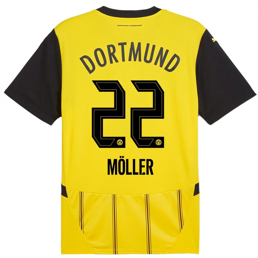 Danxen Kid Paul Möller #22 Yellow Black Home Jersey 2024/25 T-Shirt