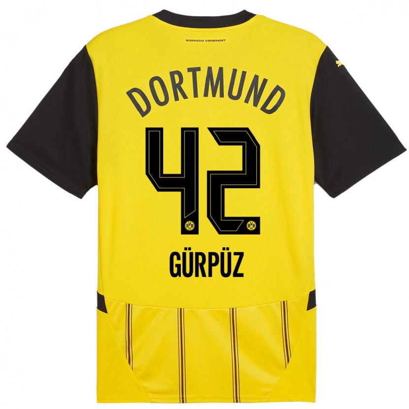 Danxen Kid Goktan Gurpuz #42 Yellow Black Home Jersey 2024/25 T-Shirt