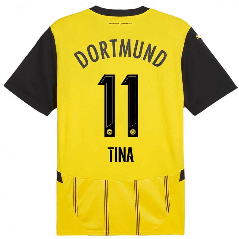 Danxen Kid Abdulla Tina #11 Yellow Black Home Jersey 2024/25 T-Shirt