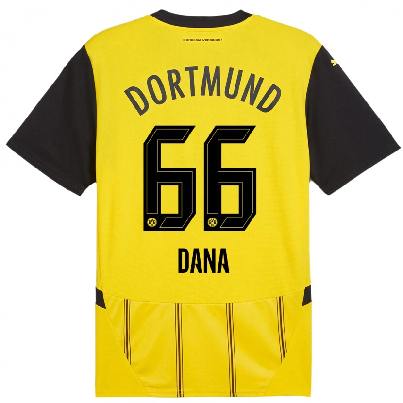 Danxen Kid Bleckmann Dana #66 Yellow Black Home Jersey 2024/25 T-Shirt